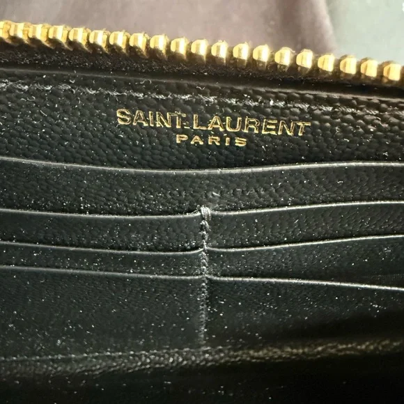 Saint Laurent Cassandre Matelassé Long Zippy Wallet